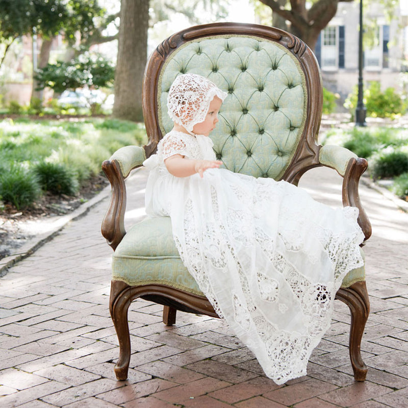 Natalie's Christening Day | Grace Christening Gown & Bonnet