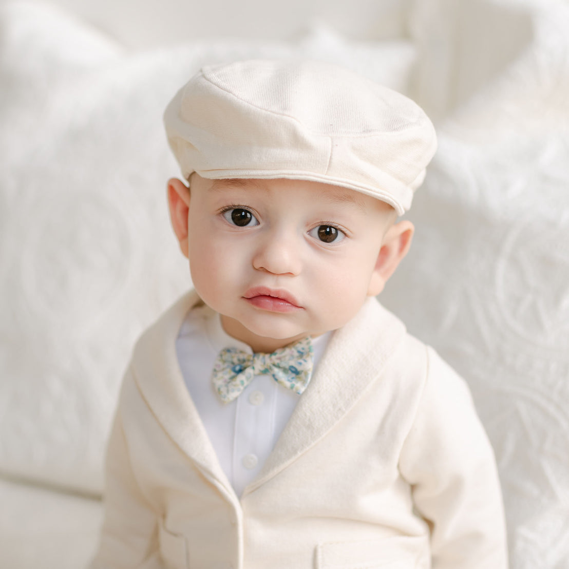 Petite Fleur Blue Bow Tie & Boutonniere