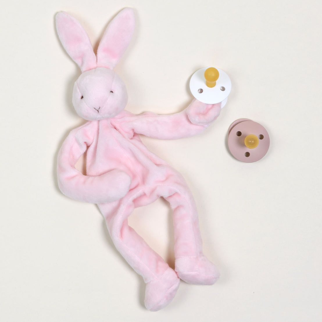 Pink Silly Bunny Buddy & Pacifier