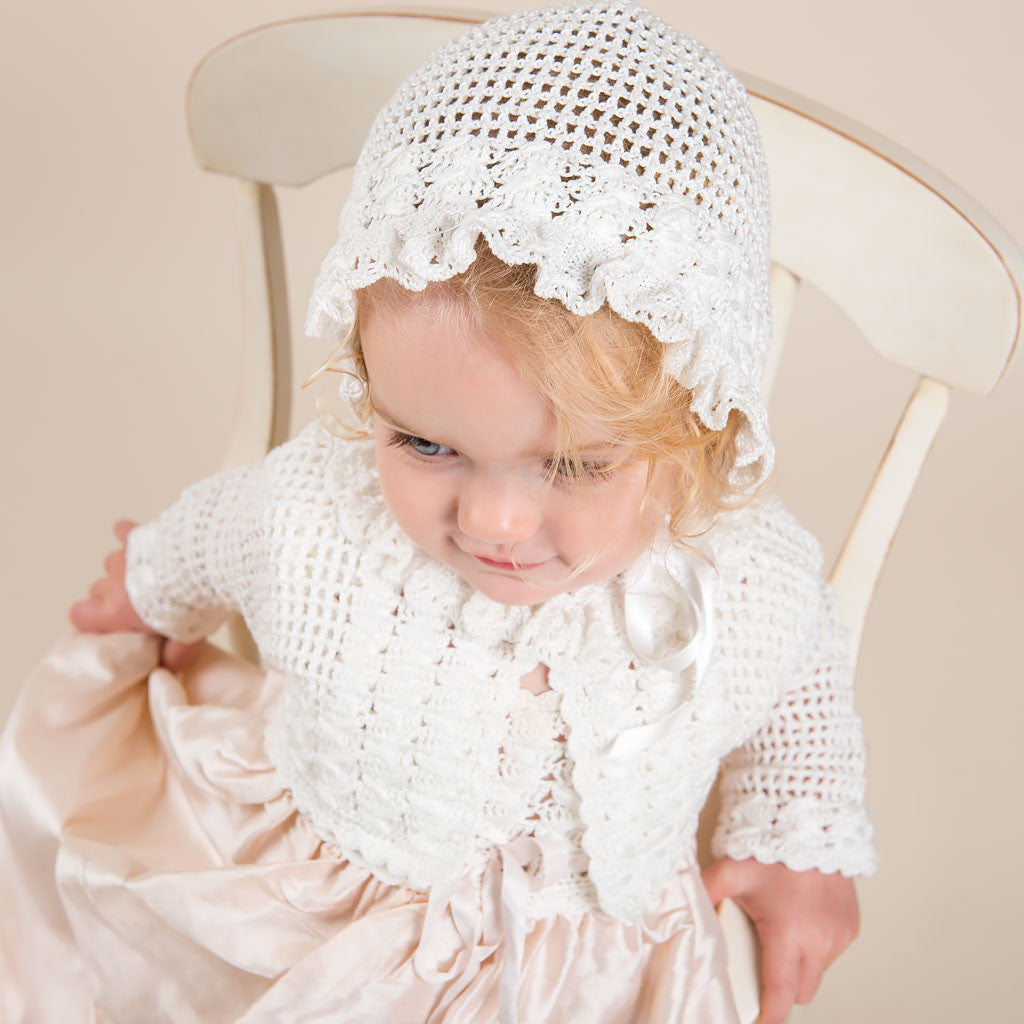 Marita Hand-loomed Sweater & Bonnet