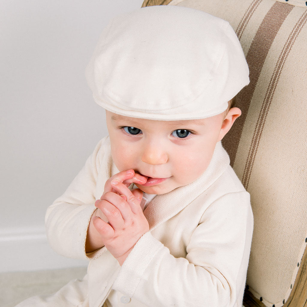 Natural French Terry Newsboy Cap