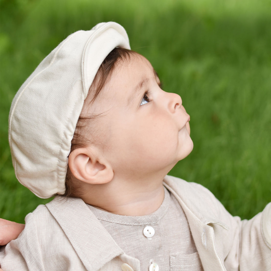 Natural French Terry Newsboy Cap