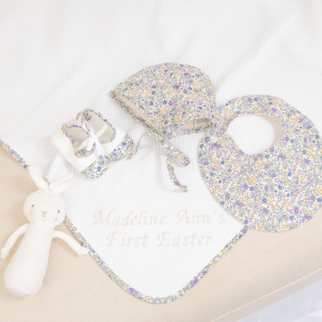 Heirloom Petite Fleur Gift Set - Save 10% and vintage-inspired toys on a blanket.