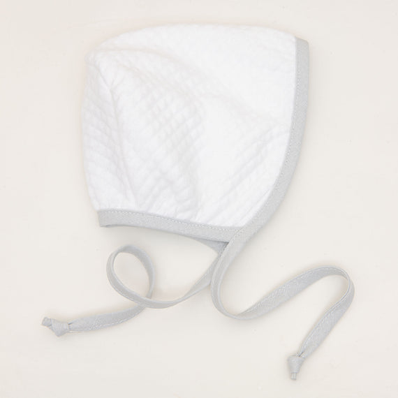 Grayson White Quilted Bonnet